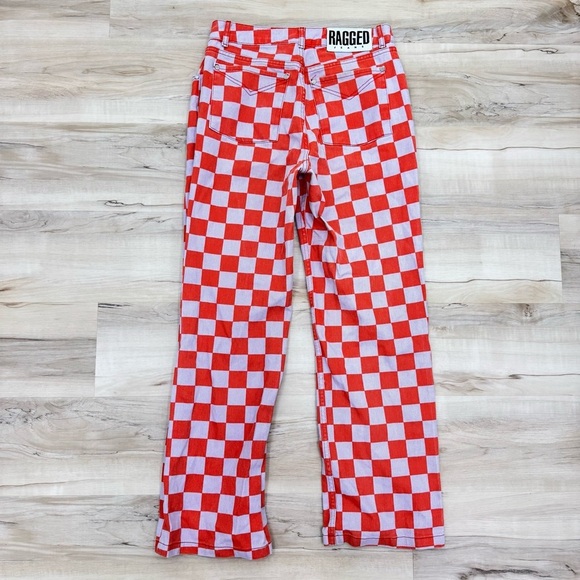The Ragged Priest Rook Orange Checkered Jeans Size 28 great condition - Picture 5 of 10